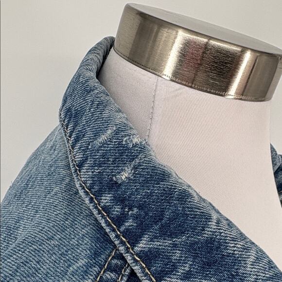 Anthropologie Pilcro Women’s Oversized Denim Jean Trucker Jacket Size XS - Picture 6 of 16